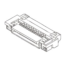 3000 pcs - Molex, 51296 0.5mm Pitch 50 Way Right Angle Female FPC Connector, ZIF