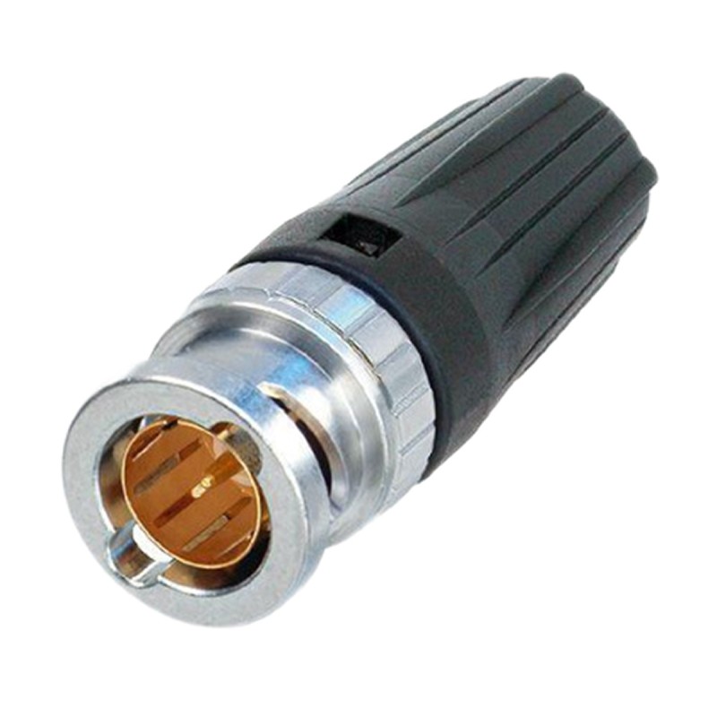 1 pcs - Neutrik BNC Series, Plug Cable Mount BNC Connector, 75Ω, Crimp Termination, Straight Body