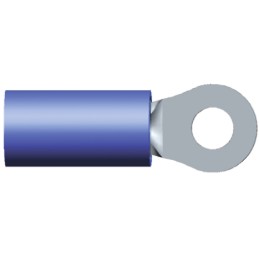 10 pcs - TE Connectivity, PIDG Insulated Ring Terminal, M3 Stud Size, 1mm² to 2.5mm² Wire Size, Blue