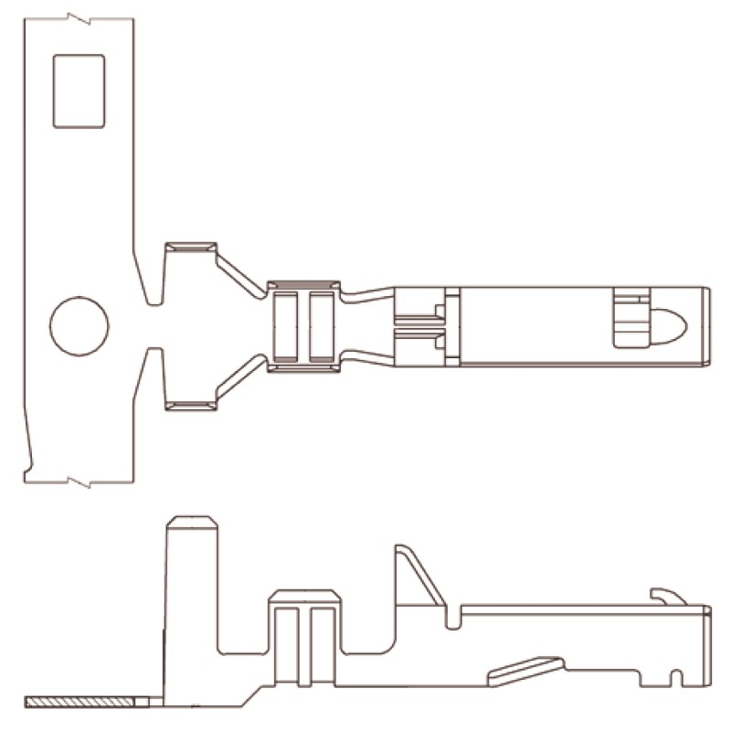 3000 pcs - Molex CP-6.5 Series Female Crimp Terminal, 18AWG Min, 16AWG Max