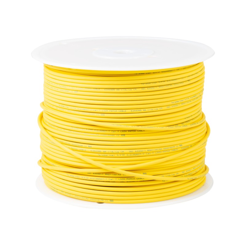 305 pcs - Telegartner Cat7 Ethernet Cable, S/FTP, Yellow LSZH Sheath, 305m