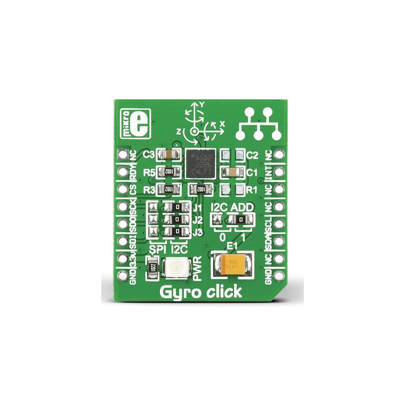 1 pcs - MikroElektronika GYRO Click Gyroscope Sensor mikroBus Click Board for L3GD20