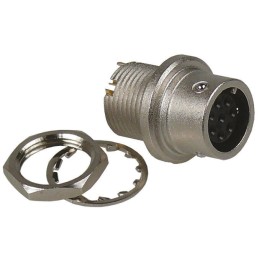 1 pcs - Hirose Circular Connector, 6 Contacts, Panel Mount, Miniature Connector, Socket, Female, MXR Series