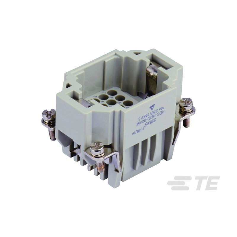 1 pcs - TE Connectivity Heavy Duty Power Connector Insert, 10A, Male, HDC HDD Series, 24 Contacts