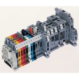 10 pcs - Entrelec SNA Series White DIN Rail Terminal Block, 4mm², Single-Level, Screw Termination