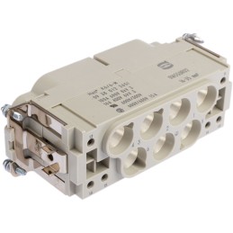 1 pcs - HARTING Heavy Duty Power Connector Insert, 100A, Male, Han K Series, 13 Contacts