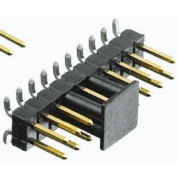 350 pcs - TE Connectivity AMPMODU MOD II Series Straight Surface Mount Pin Header, 16 Contact(s), 2.54mm Pitch, 2 Row(s),