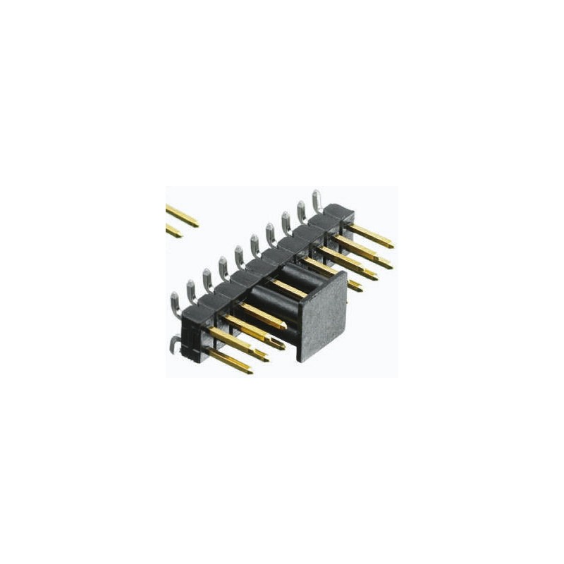 350 pcs - TE Connectivity AMPMODU MOD II Series Straight Surface Mount Pin Header, 16 Contact(s), 2.54mm Pitch, 2 Row(s),