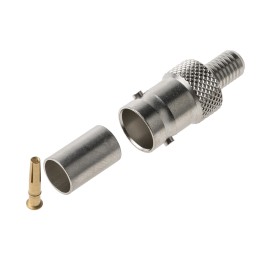 1 pcs - Radiall, jack Cable Mount BNC Connector, 75Ω, Crimp Termination, Straight Body