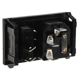 1 pcs - Bulgin C14 Snap-In IEC Connector Male, 10A, 250 V, Fuse Size 5 x 20mm