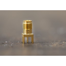 1 pcs - RS PRO, jack Edge Mount SMA Connector, 50Ω, Solder Termination, Straight Body