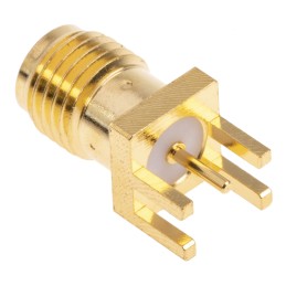 1 pcs - RS PRO, jack Edge Mount SMA Connector, 50Ω, Solder Termination, Straight Body