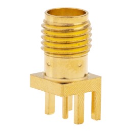 1 pcs - RS PRO, jack Edge Mount SMA Connector, 50Ω, Solder Termination, Straight Body