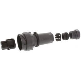 1 pcs - Bulgin Circular Connector, 10 Contacts, Cable Mount, Plug, Male, IP66, IP68, IP69K, Buccaneer 7000 Series