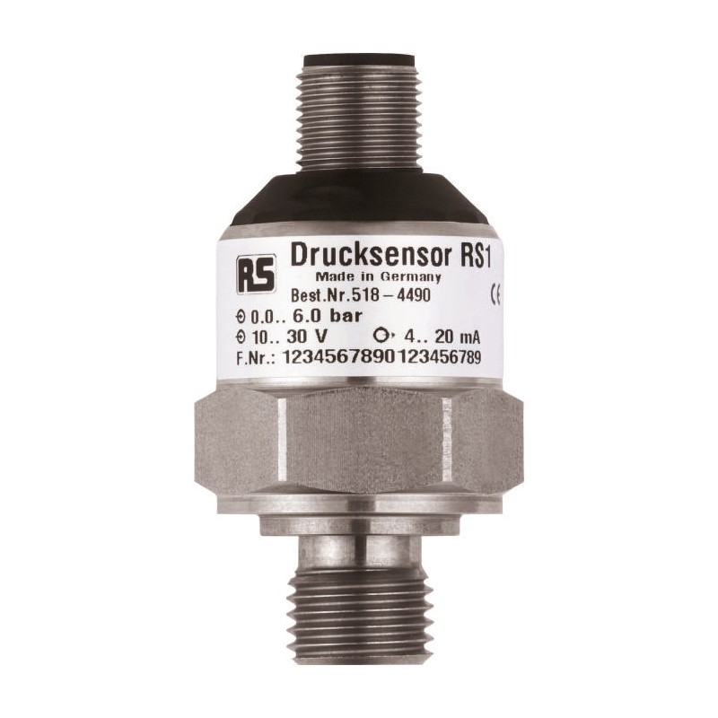 1 pcs - RS PRO Pressure Switch, 0bar Min, 6bar Max, Analogue Output, Gauge Reading