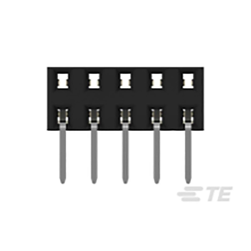 400 pcs - TE Connectivity AMPMODU Series Straight Through Hole Mount PCB Socket, 10-Contact, 2-Row, 2mm Pitch, Solder Terminatio