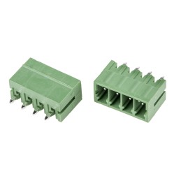 10 pcs - RS PRO 3.5mm Pitch 4 Way Pluggable Terminal Block, Header, Through Hole, Solder Termination