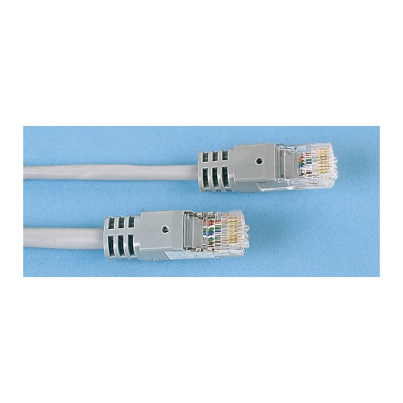 1 pcs - Decelect Cat5e Male RJ45 to Male RJ45 Ethernet Cable, U/UTP, Grey PVC Sheath, 2m