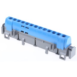 1 pcs - Legrand Distribution Block, 13 Way, 1.5 - 16 mm², 6 - 25 mm², 100A, 400 V ac, Blue