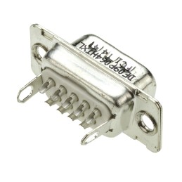 1 pcs - Amphenol FCI 9 Way Panel Mount D-sub Connector Plug, 2.74mm Pitch