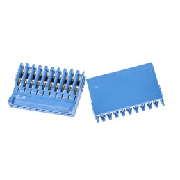 10 pcs - TE Connectivity, AMPMODU HE14 Female Connector Housing, 2.54mm Pitch, 10 Way, 1 Row