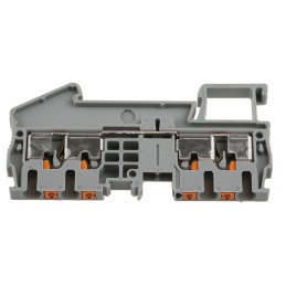 10 pcs - Phoenix Contact PT 2.5-QUATTRO Series Grey Feed Through Terminal Block, 0.14 - 4mm², Single-Level, Push In
