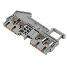10 pcs - Phoenix Contact PT 2.5-QUATTRO Series Grey Feed Through Terminal Block, 0.14 - 4mm², Single-Level, Push In