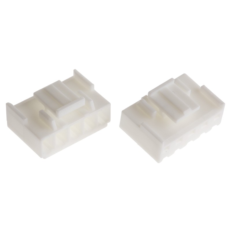 10 pcs - TE Connectivity, Economy Power Male Connector Housing, 3.96mm Pitch, 5 Way, 1 Row