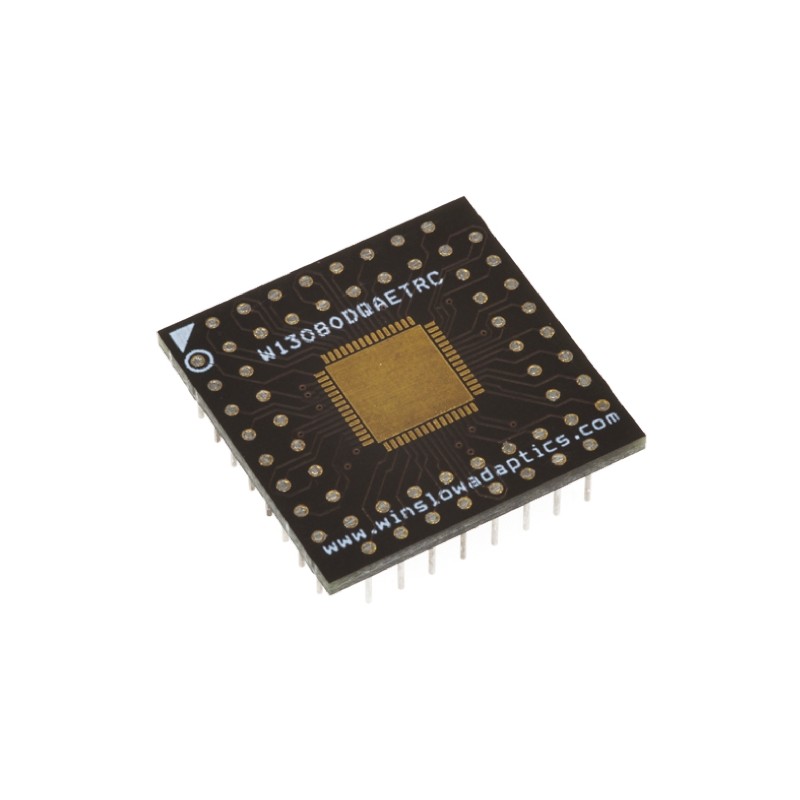 1 pcs - Winslow Straight Through Hole Mount 0.5 mm, 2.54 mm Pitch IC Socket Adapter, 40 Pin Female QFN to 40 Pin Male PGA