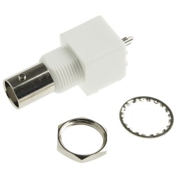 1 pcs - Amphenol, jack PCB Mount BNC Connector, 50Ω, Through Hole Termination, Straight Body