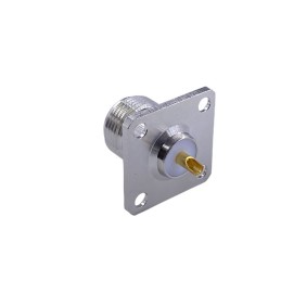 1 pcs - RS PRO, Plug Panel Mount N Connector, 50Ω, Solder Termination, Straight Body
