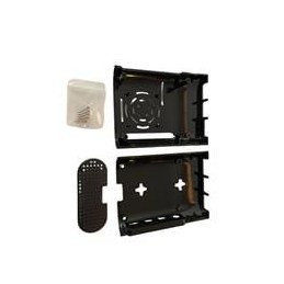1 pcs : PS-11596-B - Enclosures for Single Board Computing Raspberry Pi 4 Enclosure with Additional Cutouts Black (1 X 2.4 X 3.6