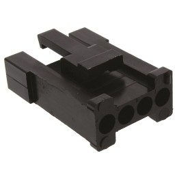 10 pcs - ITT Cannon, Trident Male Connector Housing, 5.08mm Pitch, 4 Way, 1 Row