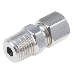 1 pcs - RS PRO In-Line Thermocouple Compression Fitting for Use with Thermocouple, 1/4 NPT, 3/16in Probe, RoHS Compliant