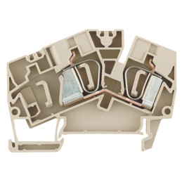 10 pcs - Weidmuller Z Series Beige Feed Through Terminal Block, Single-Level, Clamp Termination