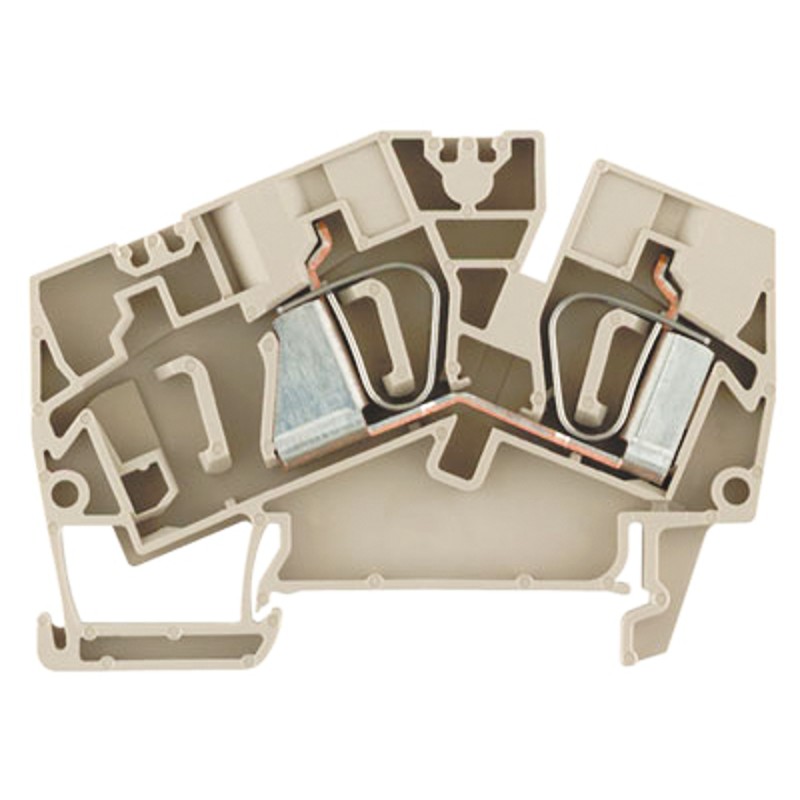 10 pcs - Weidmuller Z Series Beige Feed Through Terminal Block, Single-Level, Clamp Termination