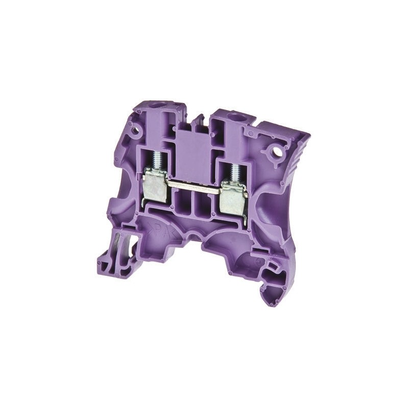 10 pcs - Entrelec ZS4 Series Purple Feed Through Terminal Block, 4mm², Single-Level, Screw Termination, ATEX