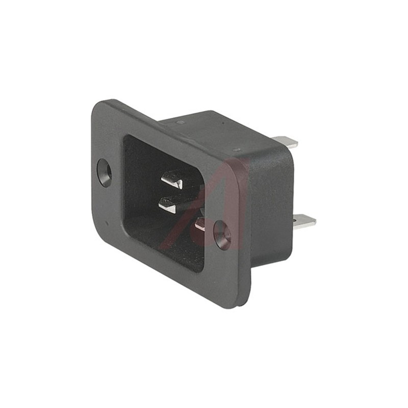 10 pcs - Schurter C20 Panel Mount IEC Connector Male, 16A, 250 V