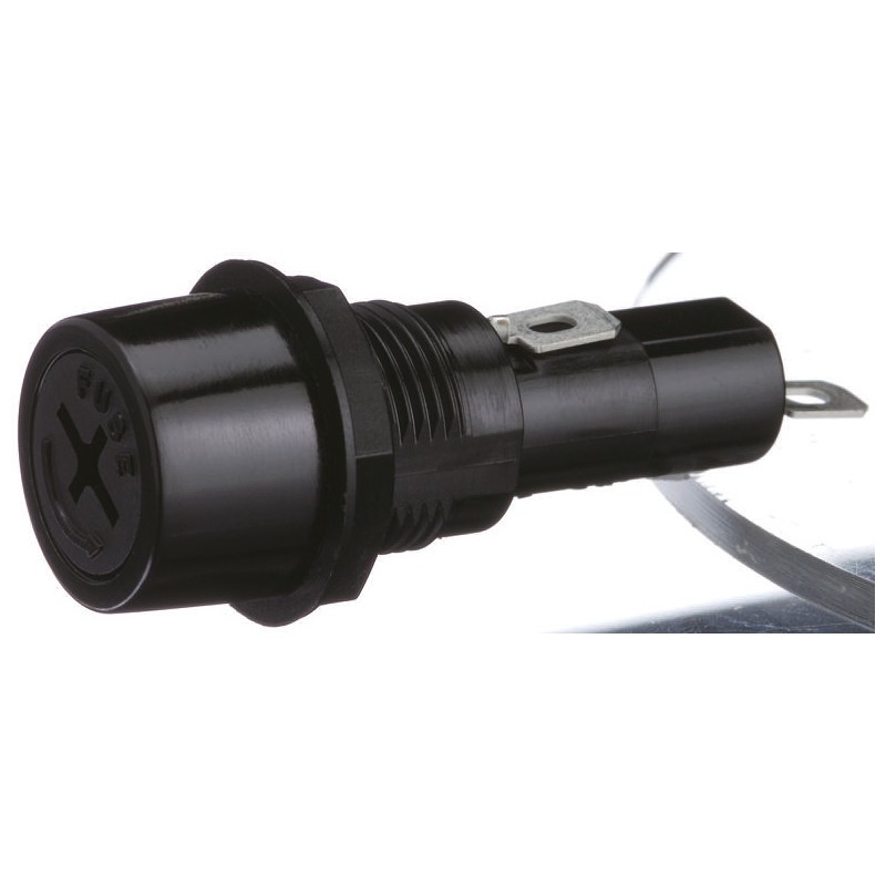 5 pcs - Sato Parts 10A Panel Mount Fuse Holder for 6.35 x 30mm Fuse, 250V ac