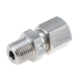 1 pcs - RS PRO In-Line Thermocouple Compression Fitting for Use with Thermocouple, 1/8 NPT, 4mm Probe, RoHS Compliant Standard