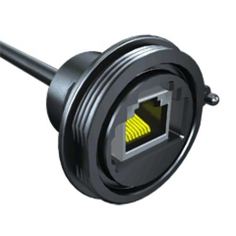 1 pcs - Samtec SCRES Series Female to Female Ethernet Connector, Panel Mount, Cat5e