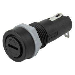 5 pcs - RS PRO 10A Panel Mount Fuse Holder for 5 x 20mm Fuse, 1P, 250V ac