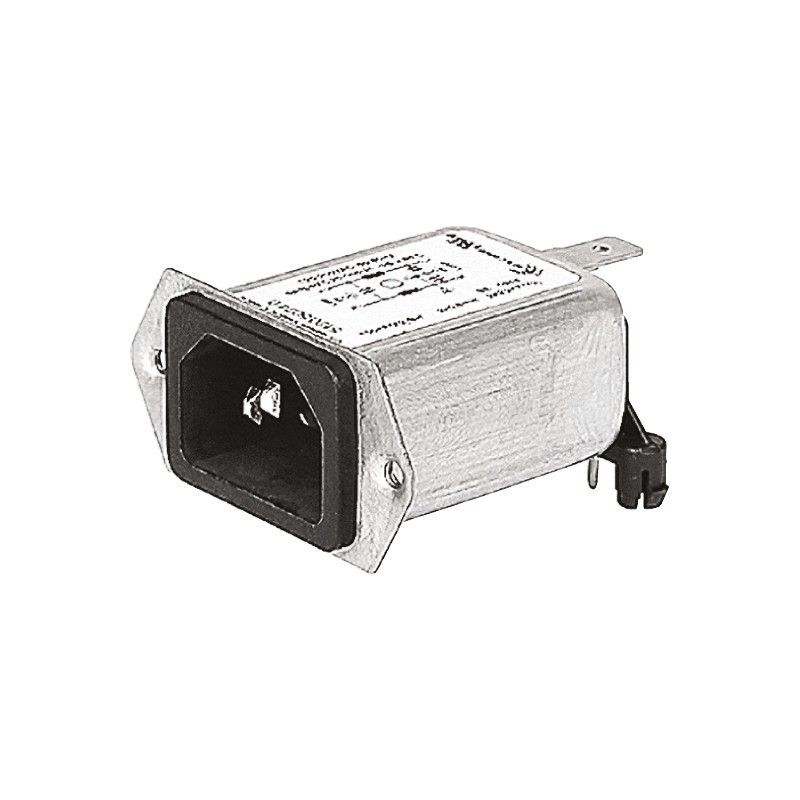 1 pcs - Schurter 15A, 250 V ac Male Panel Mount Filtered IEC Connector 5120.0007.0 None Fuse