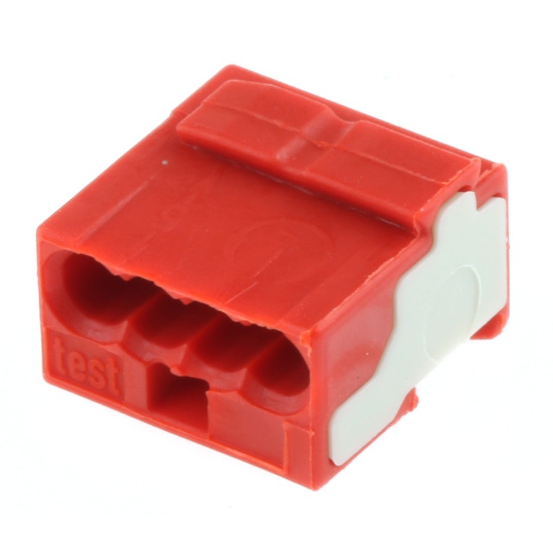 10 pcs - Wago 243 MICRO PUSH WIRE Series Junction Box Connector, 4-Way, 6A, 22 - 20 AWG Wire, Push In Termination