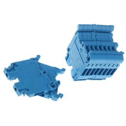 10 pcs - Entrelec SNA Series Blue Feed Through Terminal Block, 2.5mm², Single-Level, Screw Termination