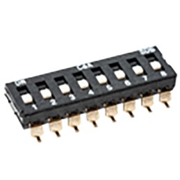 5 pcs - C & K 10 Way Surface Mount DIP Switch 10P10T, Flush Slide Actuator