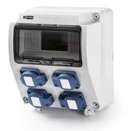 1 pcs - RS PRO IP44 Grey 2P + E Industrial Power Socket, Rated At 16A, 230 V