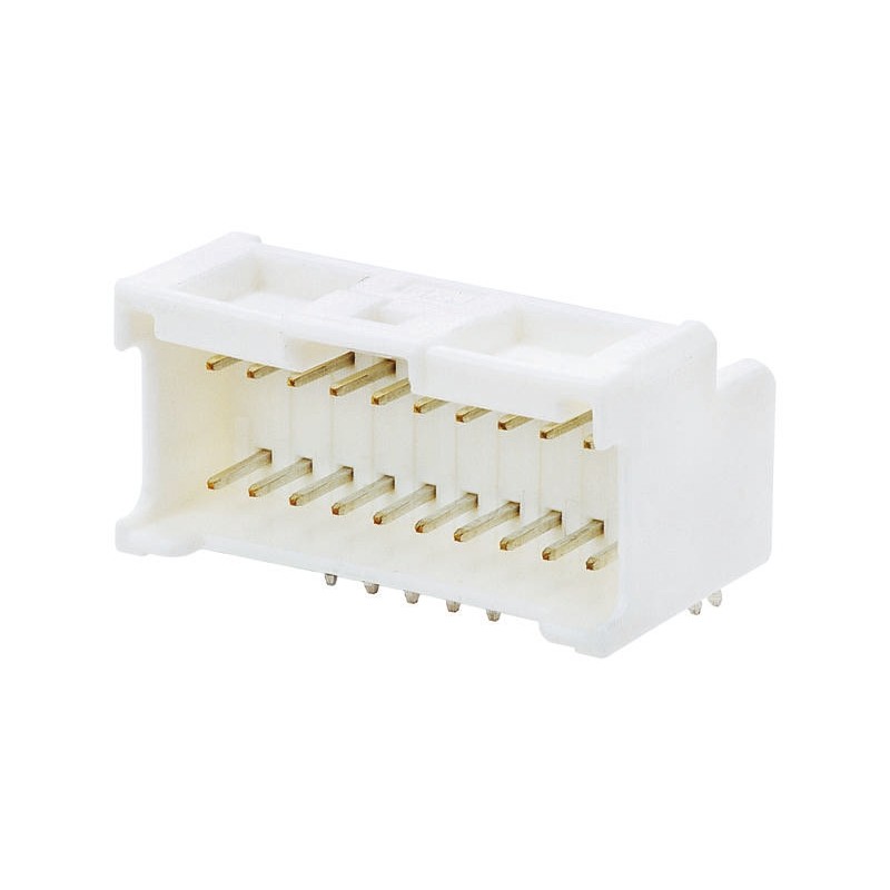 10 pcs - Molex MicroClasp Series Right Angle Through Hole PCB Header, 18 Contact(s), 2.0mm Pitch, 2 Row(s), Shrouded