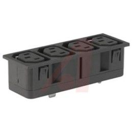 1 pcs - Schurter F Snap-In IEC Connector Socket, 10A, 250 V