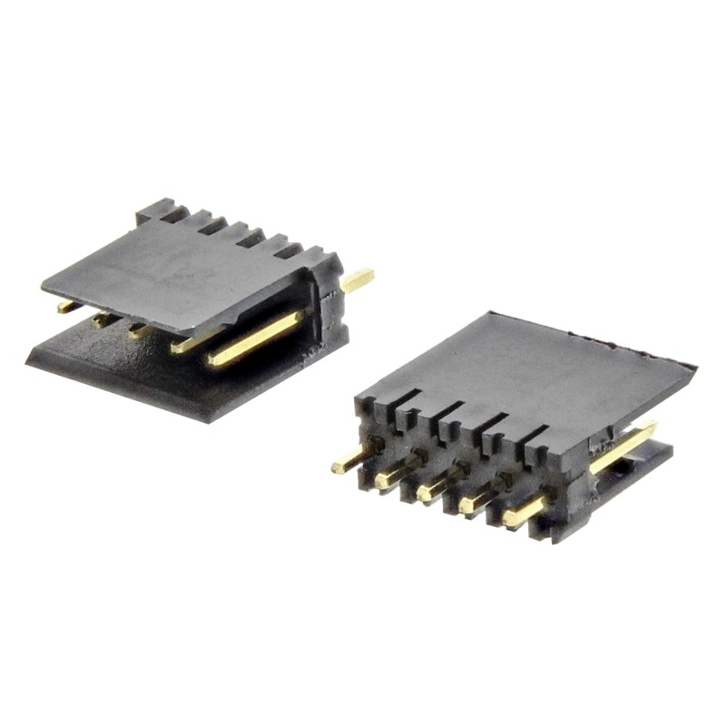 10 pcs - Stelvio Kontek 475 Series Straight Through Hole PCB Header, 5 Contact(s), 2.54mm Pitch, 1 Row(s), Shrouded